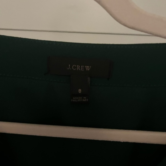 JCrew Emerald Green Tie Waist Long Sleeve Wrap Blouse - Picture 3 of 3